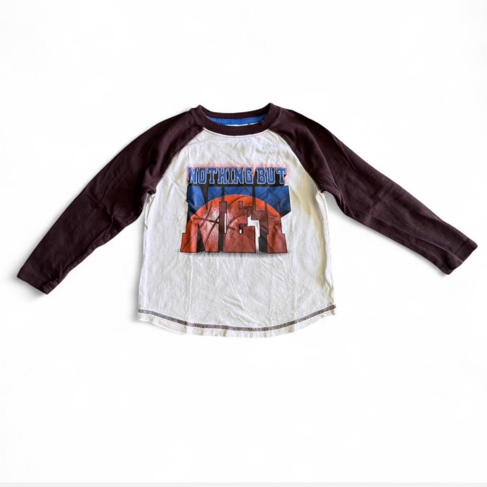 Jumping Beans Boys Basketball Raglan Long Sleeve Shirt Size 4 Nothing But Net